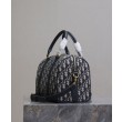 Borsa Dior Groove 25 Oblique jacquard Blu scuro