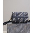 Borsa Dior Groove 25 Oblique jacquard Blu scuro