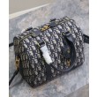 Borsa Dior Groove 25 Oblique jacquard Blu scuro