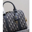 Borsa Dior Groove 25 Oblique jacquard Blu scuro
