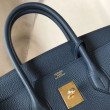 Borsa Hermes Birkin 30 cm in pelle Clemence agata blu Borsa Hermes Birkin 30 cm in pelle Clemence agata blu
