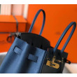 Borsa Hermes Birkin 30 cm in pelle Clemence agata blu Borsa Hermes Birkin 30 cm in pelle Clemence agata blu