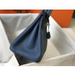 Borsa Hermes Birkin 30 cm in pelle Clemence agata blu Borsa Hermes Birkin 30 cm in pelle Clemence agata blu