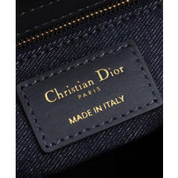 Borsa media Dior Lady Dior Blu Scuro