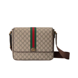 Borse Firmate Replica Messenger Gucci Ophidia Media 761741 Caffè Scuro