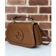 Borse Replica Piccola con Manico Superiore Gucci Blondie 815714 Caffè