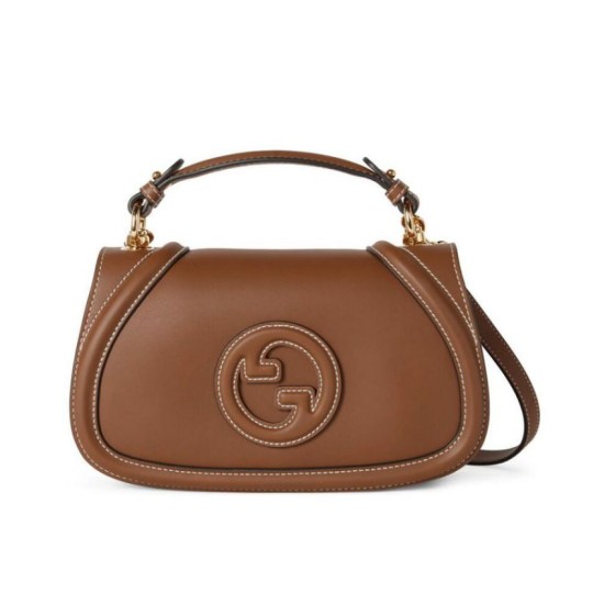 Borse Replica Piccola con Manico Superiore Gucci Blondie 815714 Caffè