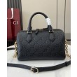 Borsa piccola con manico superiore Gucci GG Emblem 815255 Nera
