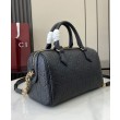 Borsa piccola con manico superiore Gucci GG Emblem 815255 Nera