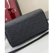 Borsa piccola con manico superiore Gucci GG Emblem 815255 Nera