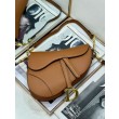 Borse Replica Saddle Dior con tracolla in pelle di vitello martellata marrone