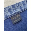 Borsa tote media Dior in jacquard blu denim obliquo