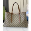 Borse Firmate Replica tote media Gucci GG Emblem 815213 Caffè