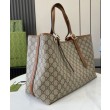 Borse Firmate Replica tote media Gucci GG Emblem 815213 Caffè