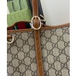 Borse Firmate Replica tote media Gucci GG Emblem 815213 Caffè