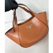 Borse Imitazioni tote media Prada 1BG483 Caffè