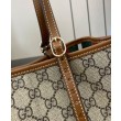 Borse Imitazioni tote piccola Gucci GG Emblem 815214 Caffè