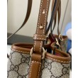 Borse Imitazioni tote piccola Gucci GG Emblem 815214 Caffè