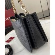 Dettagli perfetti Borse Replica di alta qualità piccola Gucci GG Emblem 815263 Nero