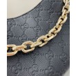 Dettagli perfetti Borse Replica di alta qualità piccola Gucci GG Emblem 815263 Nero