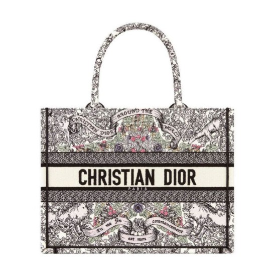 Dior Dior Book Tote Media Grigio