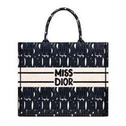 Dior Miss Dior Book Tote Grande Blu scuro
