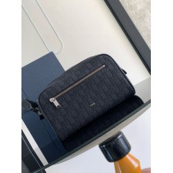 Borsa da toilette Dior in jacquard nero obliquo Dior Borsa da toilette Dior in jacquard nero obliquo Dior