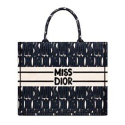 Riproduzione Fedele Dior Miss Dior Book Tote Grande Blu scuro imitazioni