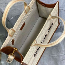 Riproduzione Fedele Dior Dior Book Tote Media Albicocca imitazioni