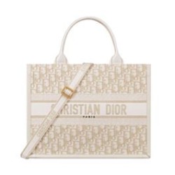 Riproduzione Fedele Dior Dior Book Tote Media Crema imitazioni