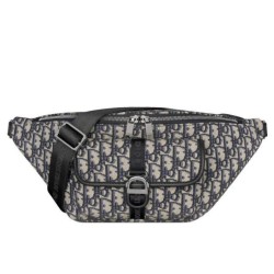 Riproduzione Fedele Borsa a marsupio Dior Dior 8 Blu Scuro imitazioni