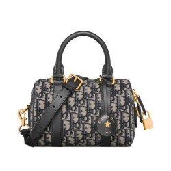 Borsa Dior Groove 20 Dior Oblique jacquard Blu scuro