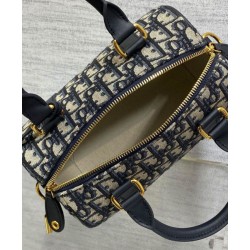 Borsa Dior Groove 20 Dior Oblique jacquard Blu scuro Borsa Dior Groove 20 Dior Oblique jacquard Blu scuro