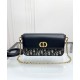 Riproduzione Fedele Mini borsa Dior 30 Montaigne Avenue East-West Double Carry Blu scuro imitazioni