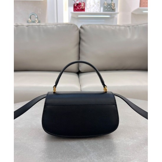 Qualità Specchio Replica Borsa a mano piccola Dior 30 Montaigne Avenue Nero Riproduzione Fedele Borsa a mano piccola Dior 30 Montaigne Avenue Nero imitazioni