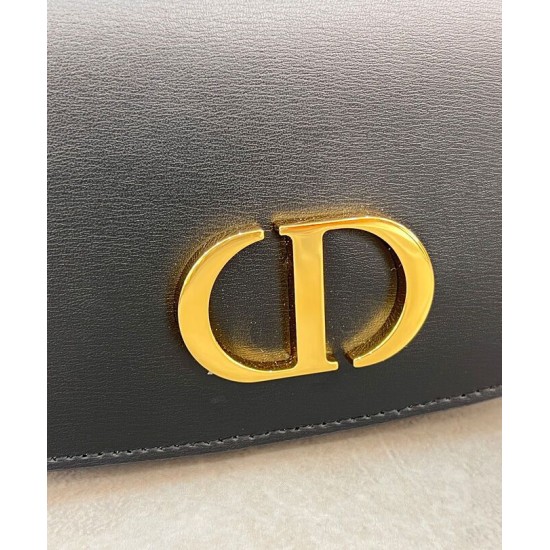 Qualità Specchio Replica Borsa a mano piccola Dior 30 Montaigne Avenue Nero Riproduzione Fedele Borsa a mano piccola Dior 30 Montaigne Avenue Nero imitazioni