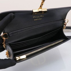 Qualità Specchio Replica Dior Miss Montaigne Mini Bag Nero Riproduzione Fedele Dior Miss Montaigne Mini Bag Nero imitazioni