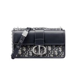Riproduzione Fedele Dior 30 Montaigne East-West Bag con catena Blu scuro imitazioni