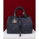 Qualità Specchio Replica Borse Firmate media Dior Toujours Blu Scuro Riproduzione Fedele Borse Firmate Replica media Dior Toujours Blu Scuro imitazioni