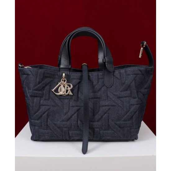 Qualità Specchio Replica Borse Firmate media Dior Toujours Blu Scuro Riproduzione Fedele Borse Firmate Replica media Dior Toujours Blu Scuro imitazioni