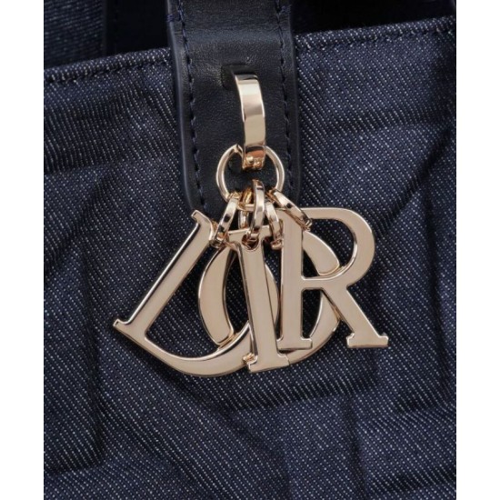 Qualità Specchio Replica Borse Firmate media Dior Toujours Blu Scuro Riproduzione Fedele Borse Firmate Replica media Dior Toujours Blu Scuro imitazioni