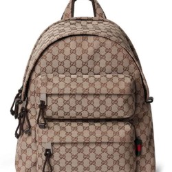 Riproduzione Fedele Zaino Medio Gucci Con Logo Gucci 800265 Albicocca imitazioni