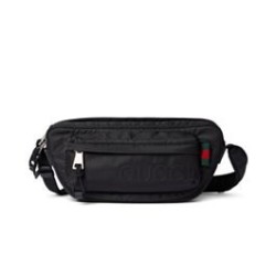 Riproduzione Fedele Borsa a tracolla piccola Gucci con logo Gucci 802096 Nero imitazioni
