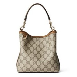 Borsa a secchiello Gucci GG Emblem Mini 815118 Caffè