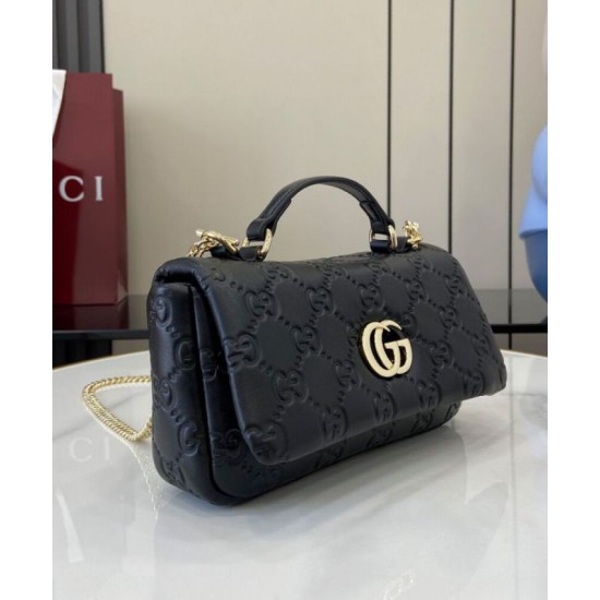 Qualità Specchio Replica Borse Imitazioni Mini con Manico Superiore Gucci GG Milano 806017 Nero Riproduzione Fedele Borse Imitazioni Mini con Manico Superiore Gucci GG Milano 806017 Nero imitazioni