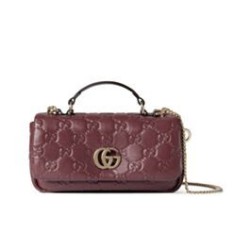 Riproduzione Fedele Replica Perfetta Mini con Manico Superiore Gucci GG Milano 806017 Malva imitazioni