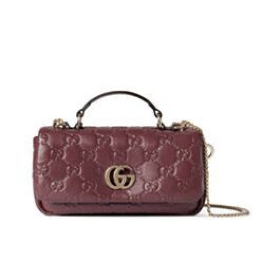 Qualità Specchio Replica Perfetta Mini con Manico Superiore Gucci GG Milano 806017 Malva Riproduzione Fedele Replica Perfetta Mini con Manico Superiore Gucci GG Milano 806017 Malva imitazioni