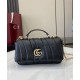 Riproduzione Fedele Borsa Mini con Manico Superiore Gucci GG Milano Nero imitazioni