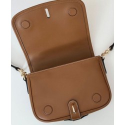Imitazione Borsa a tracolla mini Gucci con stemma GG 815211 Caffè