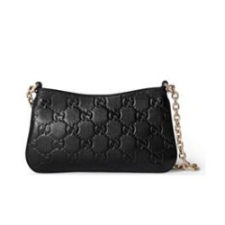 Riproduzione Fedele Dettagli perfetti Borsa Super Mini Gucci con stemma GG 815278 Nera imitazioni